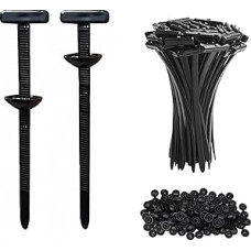 50 Stück Universal-Kabelbinderschnalle, strapazierfähig, selbstsichernd, Nylon, Kabelbinderhalter mit Stift- und Knopf-Design, UV-beständige Kunststoff-Kabelbinder, Werkzeugbefestigungen für