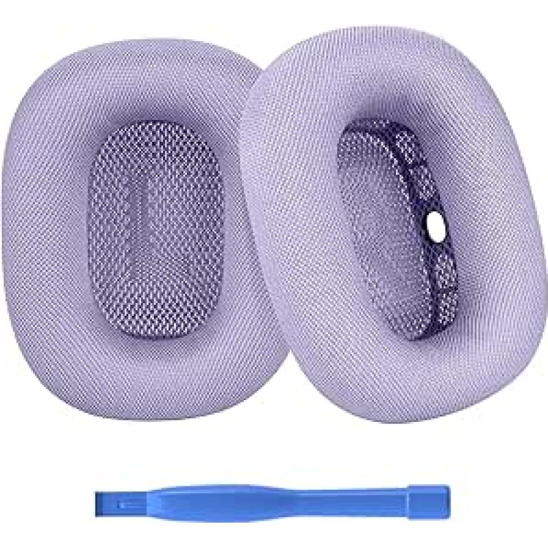 Replacement Ear Pads for AirPods Max Headphones by MMOBIEL - Memory Foam and Mesh Fabric Headphones Ear Pads - Headphone Replacement Pads - Purple
