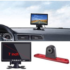 HD IP68 automobilių transporterio atbulinės eigos sistema Stabdžių žibintų atbulinės eigos kamera Stogo kamera Parkavimo pagalba su reguliuojamu kampu Suderinama su 