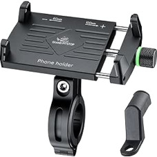 GRAND PITSTOP Grandpitstop Grandpitstop Claw Grip Aluminium Waterproof Bike/Motocycle/Scooter Mobile Phone Holder Mount, idealiai tinka žemėlapiams ir GPS navigacijai - juoda