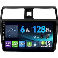 [6G+128G,Octa-Core] - MSD Autoradio für Suzuki Swift (2005-2016) | Android 15 GPS Navi Radio | CarPlay Android Auto Lenkradsteuerung Dual-Band WiFi DSP DAB | Rückfahrkamera MIC | 2 Din 10.1 Zoll
