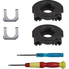 Adhiper WH-1000XM4 Scharnier-Drehgelenke + U-förmiges Metallscharnier-Schloss, Ersatz für Sony WH-1000XM4 Kopfhörer, Ersatzteile, Zubehör, Scharnierdrehungen (Schwarz)