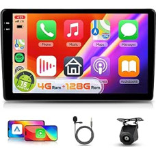 4+128G: Hodozzy Carplay automobilinis radijas Fiat Ducato/Peugeot Boxer/Citroen Jumper 2011-2022, Android automobilinis radijas su 9 colių ekranu su Android Car/WiFi/GPS/RDS/FM/Bluetooth/USB