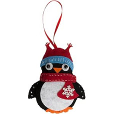 Giraitės Pasidarykite savo veltinio pingvinų dekoracijas