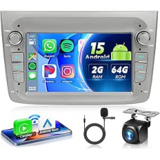 Automobilinis radijas 2G + 64G Android 15 Alfa Romeo MITO 2008-2016, 7 colių HD jutiklinis ekranas, automobilinis radijas su belaidžiu 