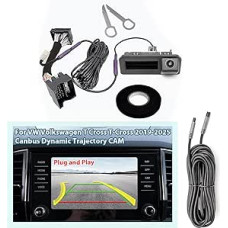 Atbulinės eigos kamera, skirta VW Virtus 2018-2023, Skoda Karoq 2017-2023, Skoda Kamiq 2017-2024, CANbus atbulinės eigos kamera su dinamine eismo juosta Plug and Play, tinkanti originaliam automobiliniam radijui