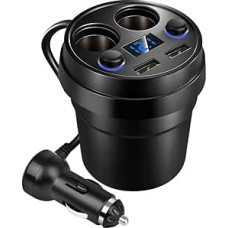 120 W 12-24 V daugiafunkcinis automobilinis įkroviklis, dviguba USB sąsaja, išmanusis identifikavimas, telefono, planšetinio kompiuterio, kompiuterio automobilinis įkroviklis