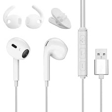 USB C Earphones for Samsung Galaxy S24 S23 Ultra S22 S21 FE S20 A54 A53 USB C Earphones with Mic Volume Control Wired USB Type C Earphones for iPhone 16 15 Pro Max Plus