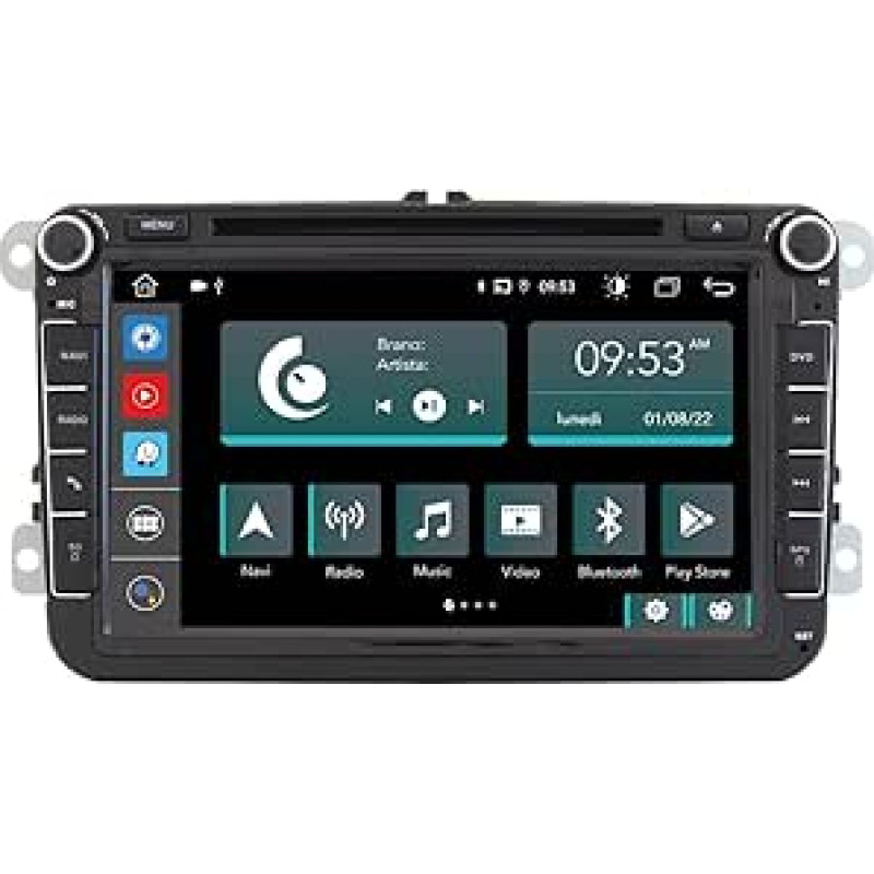 Automobilinis radijo imtuvas Volkswagen Golf Sharan Tiguan Android GPS Bluetooth WiFi USB DAB+ jutiklinis ekranas 8 colių 8 Core Carplay Android automobilis
