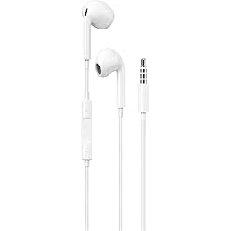 Maplin Kabelgebundene Ohrhörer, 3,5 mm-Klinkenstecker, integruotas mikrofonas ir priedai, TPE kabelis, 1,2 m, suderinamas su nešiojamaisiais kompiuteriais, žaidimų valdikliais, išmaniaisiais telefonais ir kt.