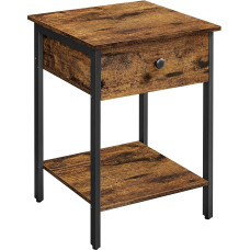 VASAGLE naktinis staliukas su stalčiumi ir lentyna