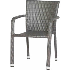 Siena Garden Minas Stackable Chair 60 x 56 x 83 cm Frame Aluminium Surface: Gardino Wicker in Titanium