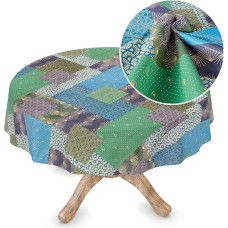 Marie Oilcloth staltiesė Parduodama metrais Oilcloth skalbiamoji staltiesė Be PVC Apvali 135 cm nupjautu kraštu