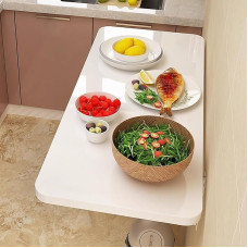 Klapptisch zur Wandmontage, platzsparender Klappschreibtisch für Küche, Waschküche, Badezimmer. An der Wand montierter Esstisch mit schwebendem Design, ideal für kleine Räume, L90 x B50 cm