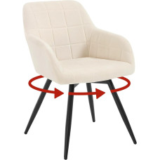 WOLTU sukamoji valgomojo kėdė, aksomu paminkštinta ergonomiška virtuvės kėdė su metalinėmis kojelėmis, valgomojo kėdė su atlošu ir porankiais virtuvei, svetainei, balkonui, smėlio spalvos, EZS85be-1