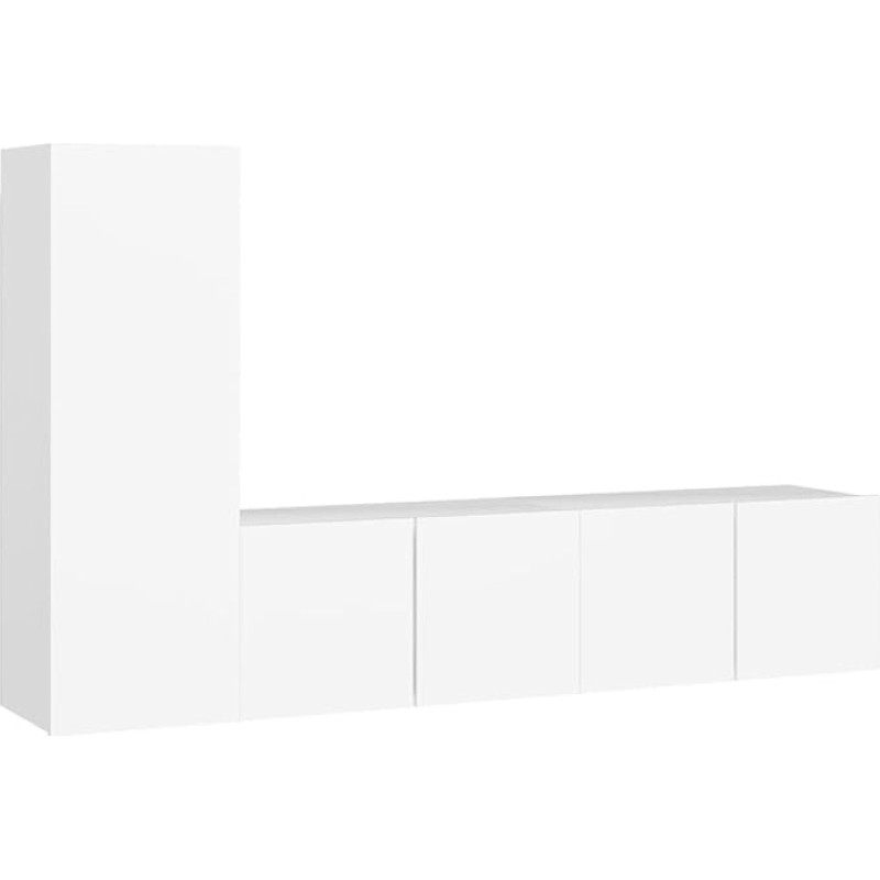 TV Schrank,3-TLG. TV-Schrank-Set Weiß Holzwerkstoff,TV lenta Hängend Schrank Fernsehschrank TV bankas Wohnzimmer Möbel Modern Wandschrank für Wohnzimmer Schlafzimmer