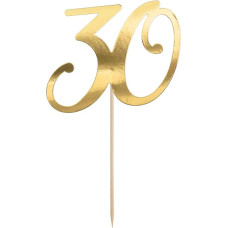 Cake Topper '30' 20.5 cm Cake Decoration Cupcake Cake Birthday Anniversary