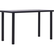 Dining Table Black and Concrete Grey 120 x 60 x 75 cm MDF