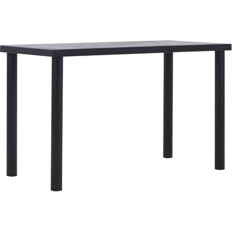 Valgomojo stalas Juodos ir pilkos spalvos 120 x 60 x 75 cm MDF