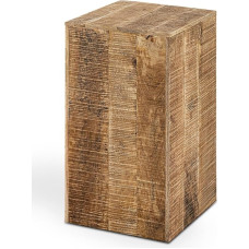 Gėlių kolonėlė 27 x 27 cm Gėlių taburetė Medinis augalų stendas Šalutinis stalas Kvadratinis Mango medžio dydis Aukštis 50 cm