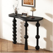 Konsolinis stalas, siauras sofos stalas, medinis prieškambario stalas, prieškambario baldai, kompaktiškas šoninis stalas, mažas parodų stalas, skirtas nedidelei erdvei, svetainei, įėjimui (L 80 cm/31,4 colio)