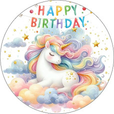 Unicorn Cake Topper 20 cm Made of Decorative Paper Plus and Pre-Cut