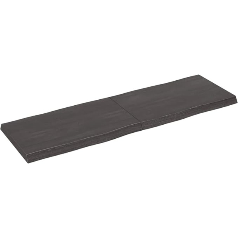 Stalviršis, tamsiai pilka, 160 x 50 x 6 cm, Ąžuolo masyvo valgomojo stalo stalviršis, Baldų stalviršiai, Mediniai stalviršiai, Mediniai stalviršiai, Stalo stalviršiai, Stalo stalviršis, Valgomojo stalas