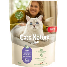 MERA Cats Nature Duck Premium sausas kačių maistas, 2 kg, be grūdų ir cukraus, suaugusių kačių sausas maistas, daug mėsos, sausas kačių maistas