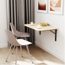 Wall Folding Table with Rounded Corners 100 x 40 cm Maple