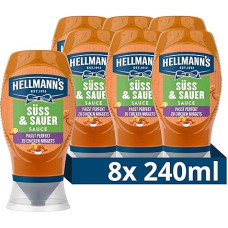 Hellmann's padažas skanus barbekiu padažas, puikiai tinkantis vištienos kepsneliams 8 x 240 ml