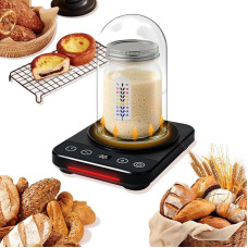 Sourdough Starter Warmer, 3 Seconds Instant Heating Pad, Precise -17.2°C Thermostat Control (21.1-37.8°C), 12 Hours Time, Intelligent Heating Function with Lighting for Baking