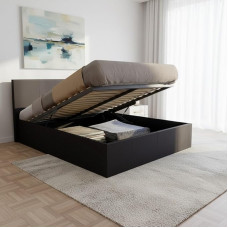 WEBER INDUSTRIES Barcelona 035316 Lovos rėmas su galvūgaliu / skersinis rėmas 140 x 190 cm juodas