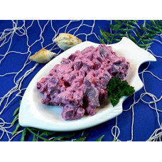 GreetFish Red Herring Salad, Matjes Bismarck Herring Cube, Beetroot Salad, 500g