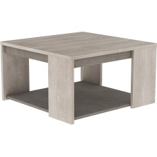 Demeyere Table Basse Antibes Pour le Salon - Imitation Bois - Size: 80 x 80 x 45 cm - Style Affirmé Avec des lignes épurées et un coloris chêne - Fabriqué en France