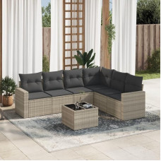 Lounge möbel Lauko gartenlounge Lauko Balkon möbel gartenlounge13-tlg. Garten-Sofagarnitur mit Kissen Braun Poly RattanGeeignet für Schlafzimmer