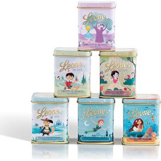 Leone since 1857 - Tins Pastiglie Leone Collection Es war einmal - refreshing mixed sweets and forest fruit sweets - 6 tins of 30 g each (6 x 30 g)