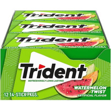 Trident Watermelon Twist Sugar Free Gum - With Xylitol - 12 Packs (168 Total)