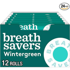 Breath Savers Mints, Wintergreen, 0.75-Ounce Rolls (Pack of 24) by BreathSavers [Foods]