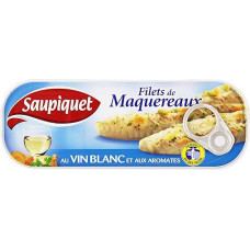 Saupiquet - Skumbrės filė su baltuoju vynu ir žolelėmis 176G - 5 pakuočių pakuotė