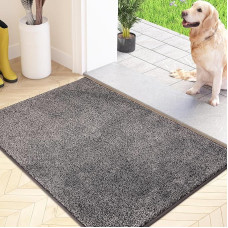 FCSDETAIL Dirt Trapper Mat, Indoor, 60 x 90 cm, Non-Slip Machine Washable Doormat, Entrance Door Mat with Water Absorbance, Door Mat for Dog, Entrance, Front Door & Hallway
