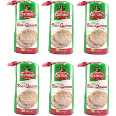 6 x Curtiriso Riso e Quinoa traškūs ekologiški ryžių pyragėliai 130 g Ryžių ir kvinojos ryžių vafliai