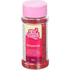 FunCakes Nonpareils Red Cake Sprinkles Great Flavour Perfect for Decorating Cakes 80g