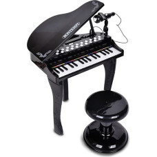 Bontempi Electronic Wing 32 Buttons with Microphone and Stool, Light Effects, 5 Sounds, 4 Rhythms, 19 Songs, 53 x 40 x 32 cm