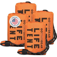 Go Time Gear Rettungszelt Notfall Überlebensunterstand - 2 Personen Notfallzelt - Verwendung als Überlebenszelt, Notunterkunft, Schlauchzelt, Survival Tarp, inklusive Survival Whistle & Paracord