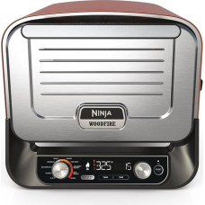 Ninja Woodfire Outdoor Oven, 8-in-1 Pizza Oven, High-Heat Roaster & BBQ Smoker with Roast Rack, Pro-Heat Tray, Pizza Stone, Wood Pellets & Scoop, Electric, 6 Pizza Settings, Burnt Orange OO101EU