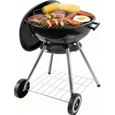 Nešiojamos medžio anglių kepsninės - 18 colių kompaktiškos stalo kepsninės, su izoliuotu dangčiu, skirtos stovyklavimui, piknikams, kiemams ir terasoms