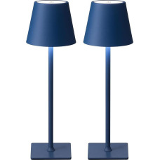 2 Stück Tischlampe, LED, kabeliukai, su papildoma apsauga, pritemdyti, Akumuliatorius 5000 mAh, 2700 - 6000 K, für drinnen und draußen, wasserdicht (Blau)