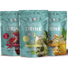 SHAPE REPUBLIC - 60 vandens lašelių - 3 vaisių skoniai - gėrimų kubeliai be cukraus ir kalorijų - vandens skonis - idealiai tinka gertuvėms - degustacinė pakuotė