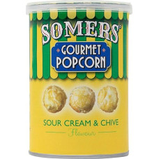 Somers Gourmet Popcorn Sour Cream & Chive 30 g - Vegan, Gluten Free & No Preservatives - Incredibly Delicious, Crisp & Taste-Intensive Popcorn in Stylish Packaging + ArBo-Living Sticker