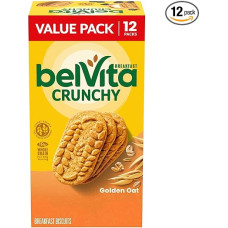 Belvita Breakfast Biscuits, Golden Oat, 12 count, net weight 5.12 ounce